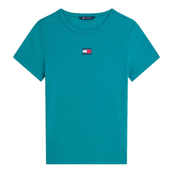 Tommy Hilfiger T-shirts hauts et polos Vert - T-SHIRT CTEL SLIM BADGE - L - Ref 36 €
